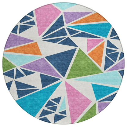 Aristea White Washable Indoor-Outdoor Rug-Outdoor Rugs-LOOMLAN Rugs-8' x 8'-LOOMLAN