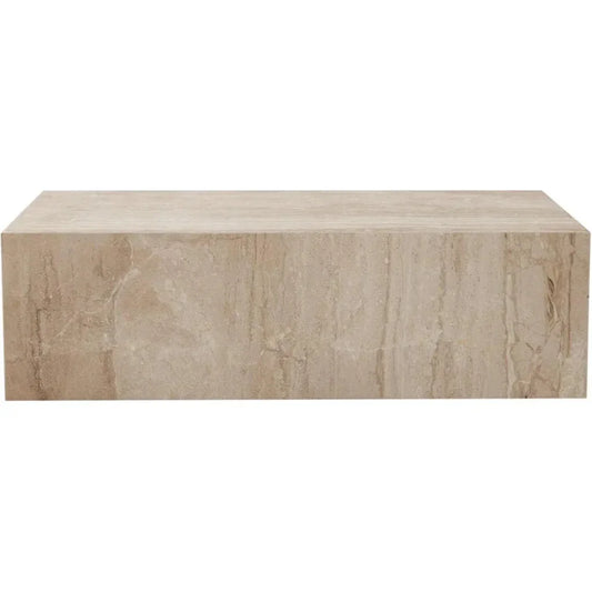Ark Genuine Beige Marble Rectangular Cocktail Table - LOOMLAN - Diamond Sofa - Coffee Tables