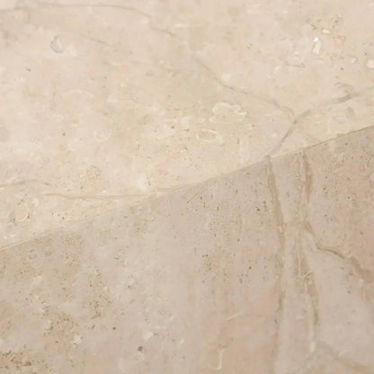 Ark Genuine Beige Marble Square Pedestal End Table - LOOMLAN - Diamond Sofa - Side Tables