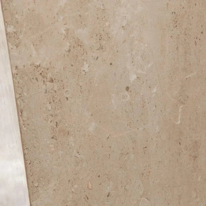 Ark Genuine Beige Marble Square Pedestal End Table - LOOMLAN - Diamond Sofa - Side Tables