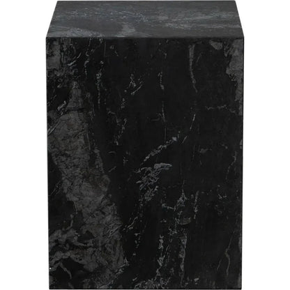 Ark Genuine Black Marble Square Pedestal End Table - LOOMLAN - Diamond Sofa - Side Tables