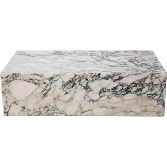 Ark Genuine Viola Marble Rectangular Cocktail Table - LOOMLAN - Diamond Sofa - Coffee Tables