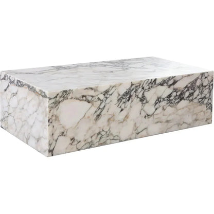 Ark Genuine Viola Marble Rectangular Cocktail Table - LOOMLAN - Diamond Sofa - Coffee Tables