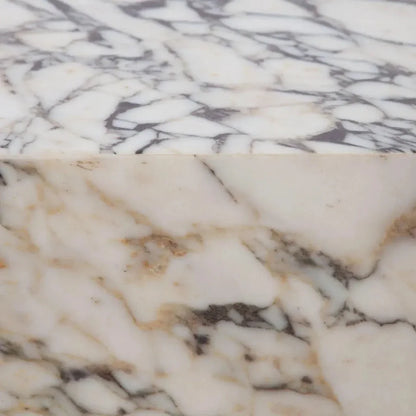 Ark Genuine Viola Marble Square Pedestal End Table - LOOMLAN - Diamond Sofa - Side Tables