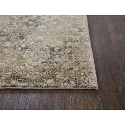 Arla Damask Brown Large Area Rugs For Living Room - LOOMLAN - LOOMLAN - Area Rugs