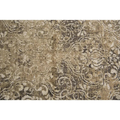 Arla Damask Brown Large Area Rugs For Living Room - LOOMLAN - LOOMLAN - Area Rugs