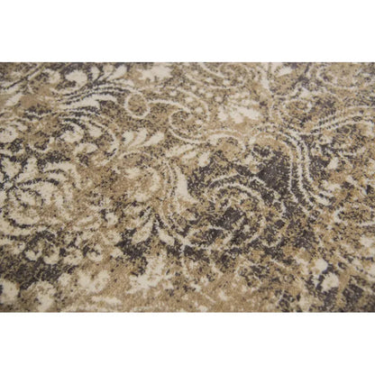 Arla Damask Brown Large Area Rugs For Living Room - LOOMLAN - LOOMLAN - Area Rugs