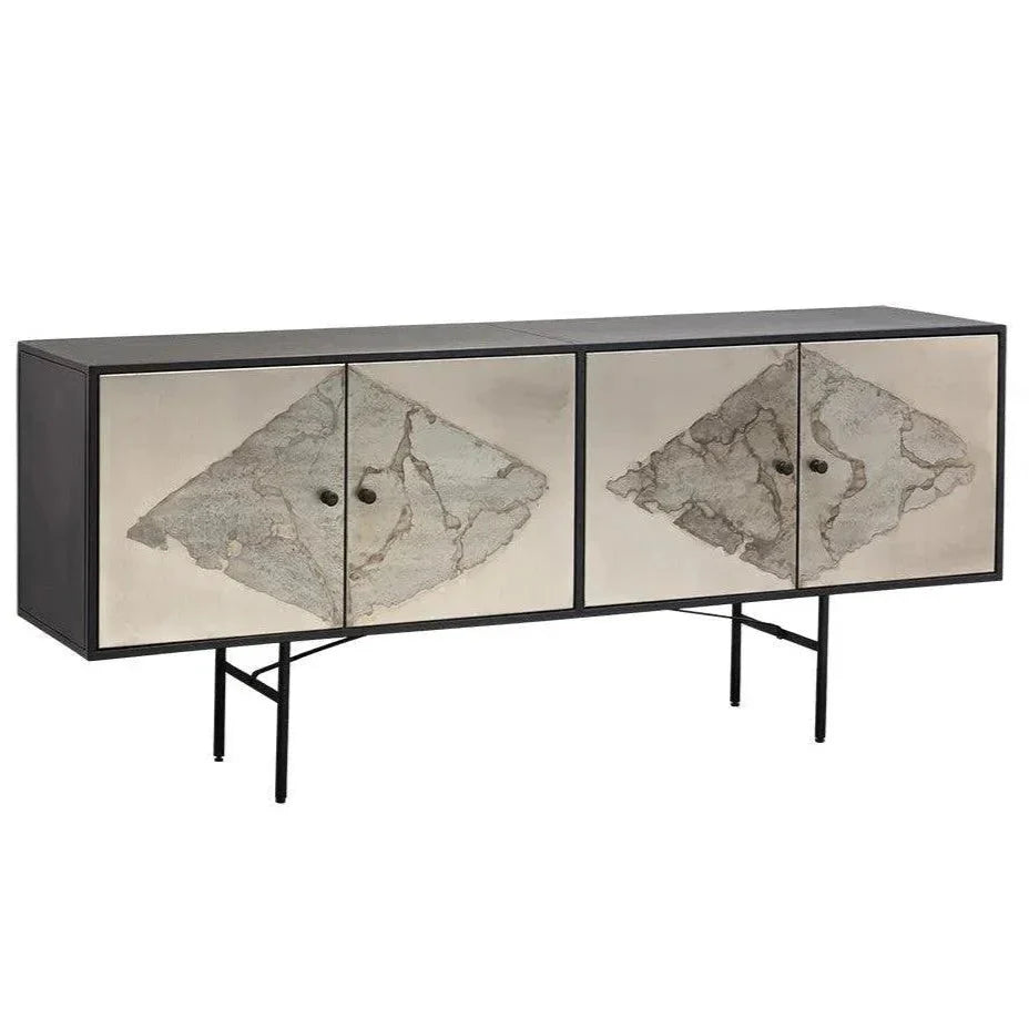Arlington Black Iron Frame Sideboard - LOOMLAN - SUNPAN - Sideboards