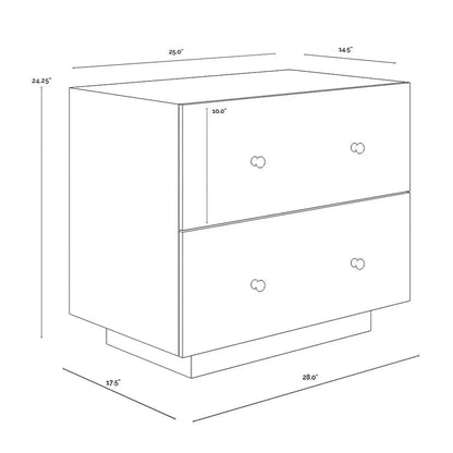 Arlington Nightstand Hand Soft Closing Drawers - LOOMLAN - SUNPAN - Nightstands