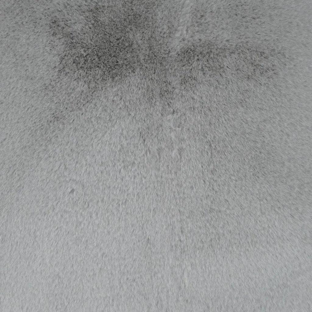 Arlo Faux Fur Solid Grey Large Throw Pillow Insert - LOOMLAN - D.V. Kap - Throw Pillows