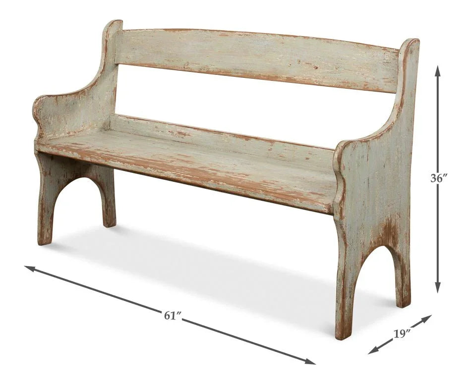 Arlo Wooden Bedroom Bench - LOOMLAN - Sarreid - Bedroom Benches