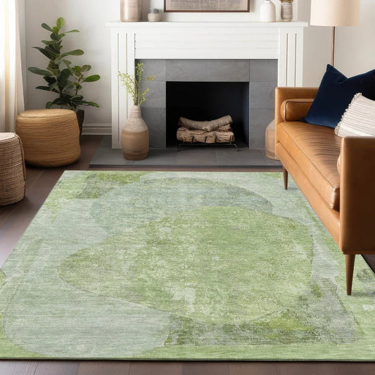 Armalise Aloe Washable Indoor - Outdoor Rug - LOOMLAN - LOOMLAN Rugs - Outdoor Rugs