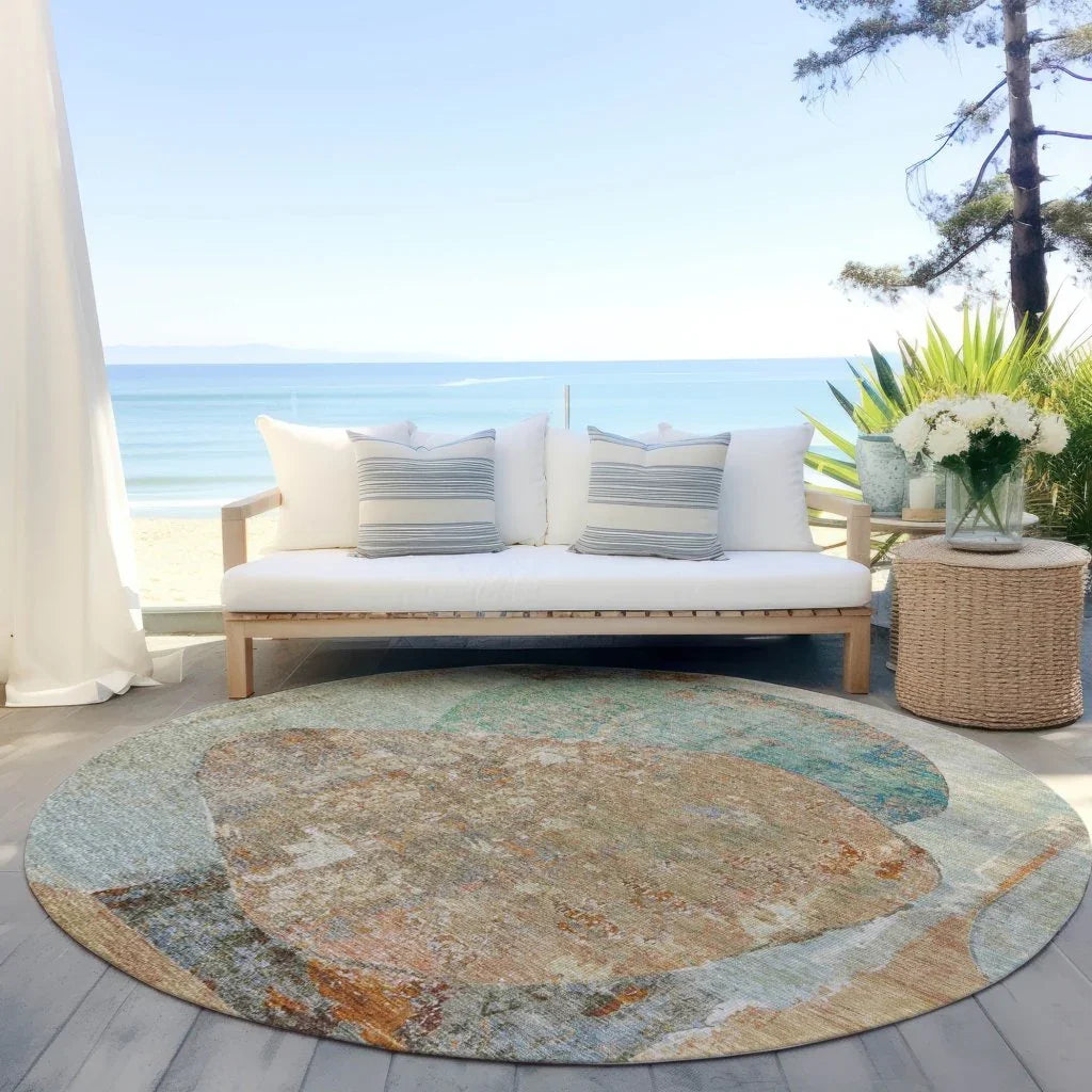 Armalise Teal Washable Indoor - Outdoor Rug - LOOMLAN - LOOMLAN Rugs - Outdoor Rugs