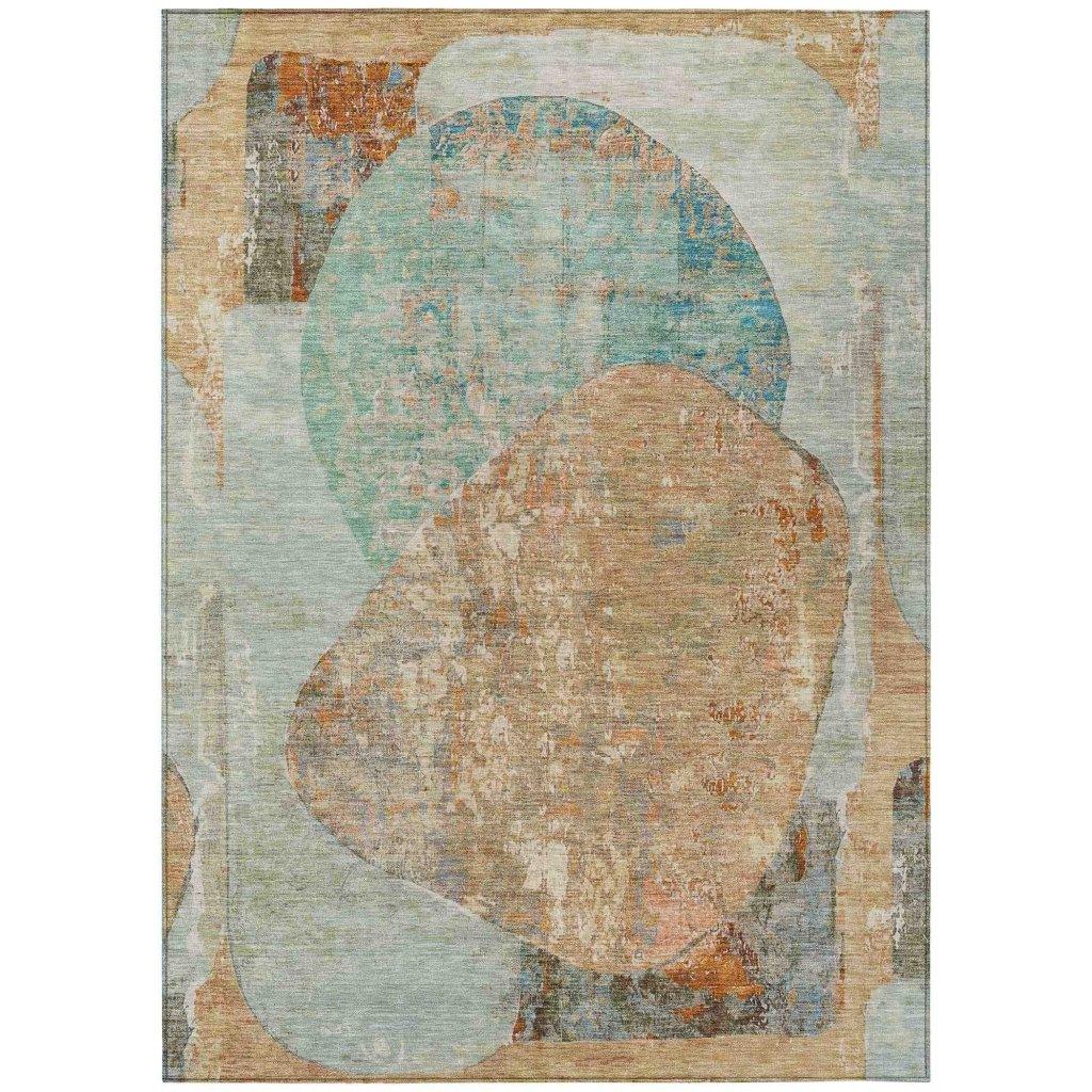 Armalise Teal Washable Indoor - Outdoor Rug - LOOMLAN - LOOMLAN Rugs - Outdoor Rugs