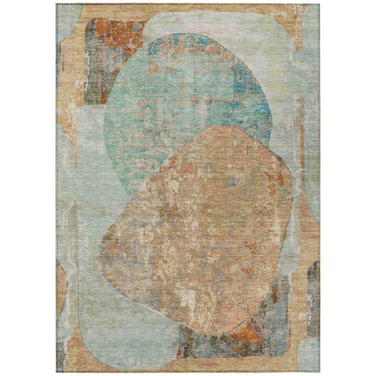 Armalise Teal Washable Indoor - Outdoor Rug - LOOMLAN - LOOMLAN Rugs - Outdoor Rugs