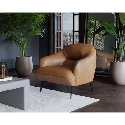 Armani Leather Armchair - LOOMLAN - SUNPAN - Club Chairs
