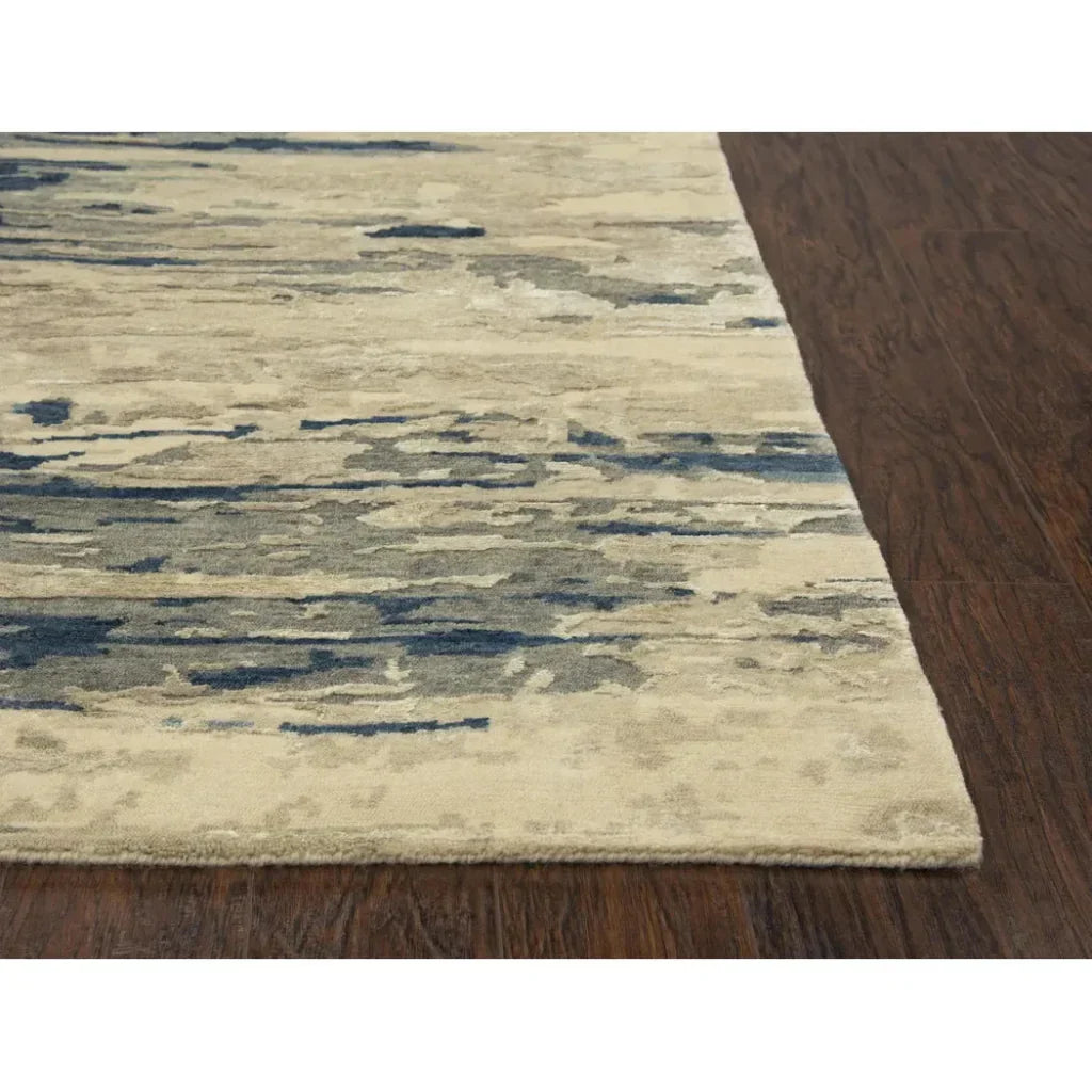 Armi Abstract Blue Large Area Rugs For Living Room - LOOMLAN - LOOMLAN - Area Rugs