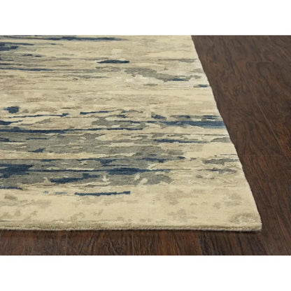Armi Abstract Blue Large Area Rugs For Living Room - LOOMLAN - LOOMLAN - Area Rugs