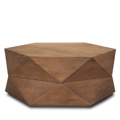 Arreto Wooden Hexagonal Coffee Table