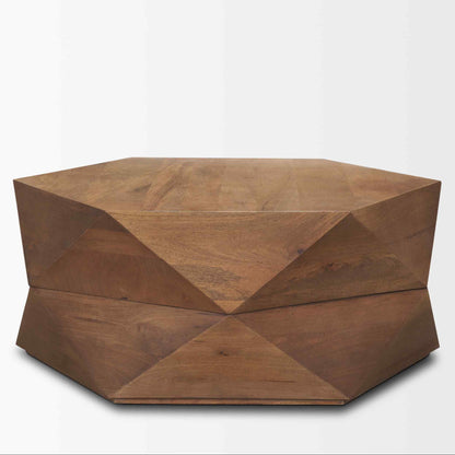 Arreto Wooden Hexagonal Coffee Table