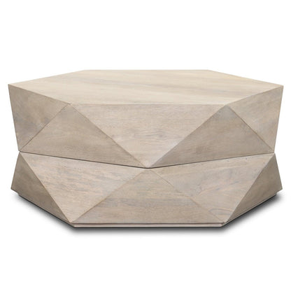 Arreto Wooden Hexagonal Coffee Table