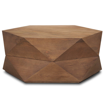 Arreto Wooden Hexagonal Coffee Table