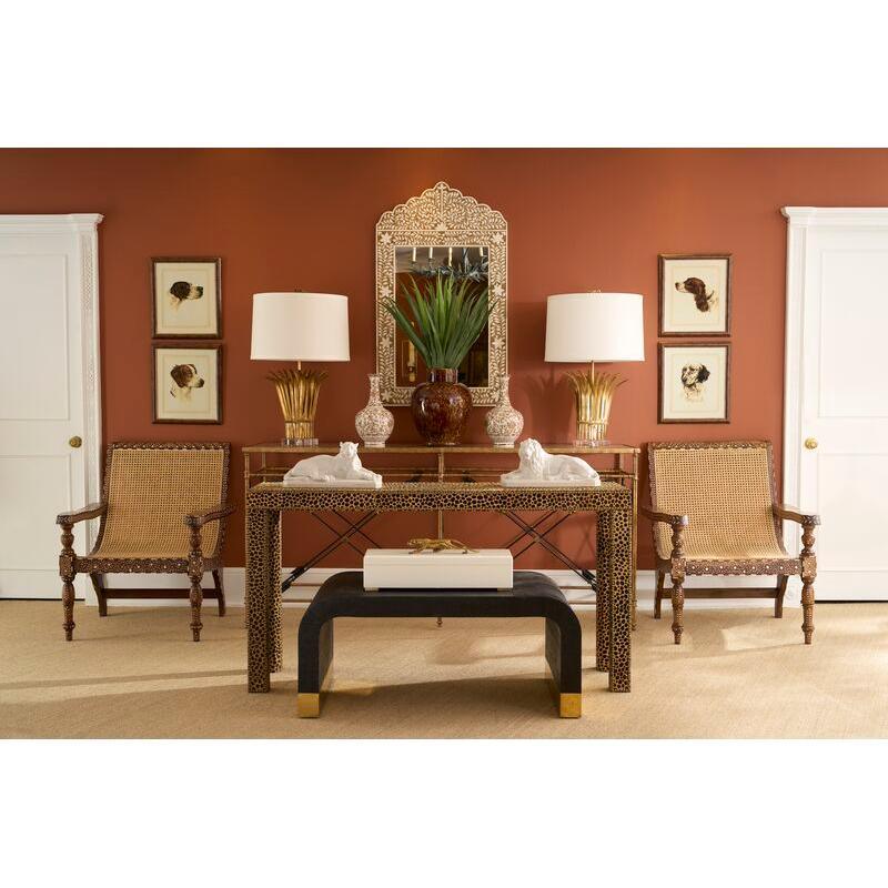 Arrow Gold Leaf On Iron Frame Console Table - LOOMLAN - Chelsea House - Console Tables