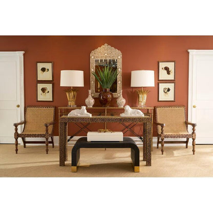 Arrow Gold Leaf On Iron Frame Console Table - LOOMLAN - Chelsea House - Console Tables