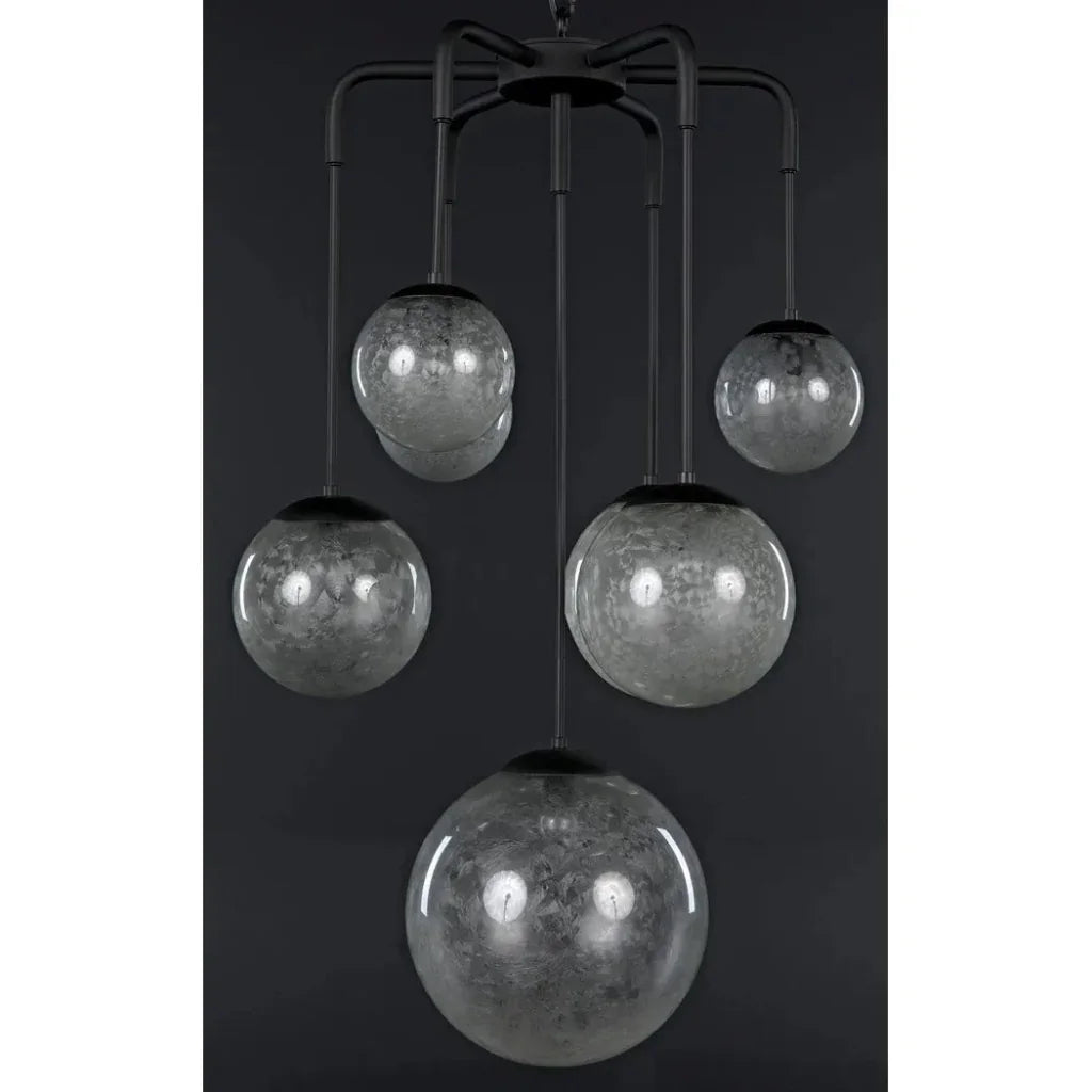 Artemis Chandelier, Steel with Black Finish - LOOMLAN - Noir - Chandeliers