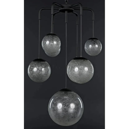 Artemis Chandelier, Steel with Black Finish - LOOMLAN - Noir - Chandeliers