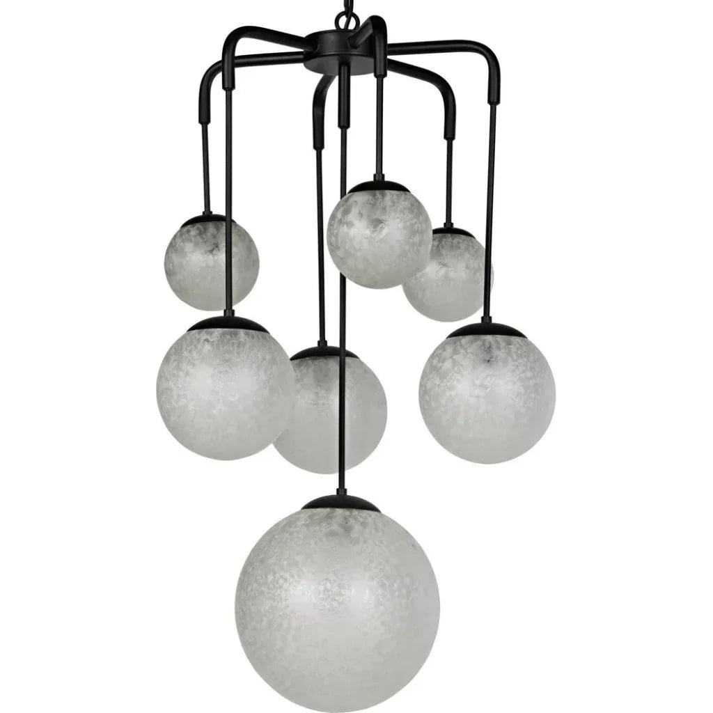 Artemis Chandelier, Steel with Black Finish - LOOMLAN - Noir - Chandeliers
