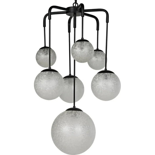 Artemis Chandelier, Steel with Black Finish - LOOMLAN - Noir - Chandeliers