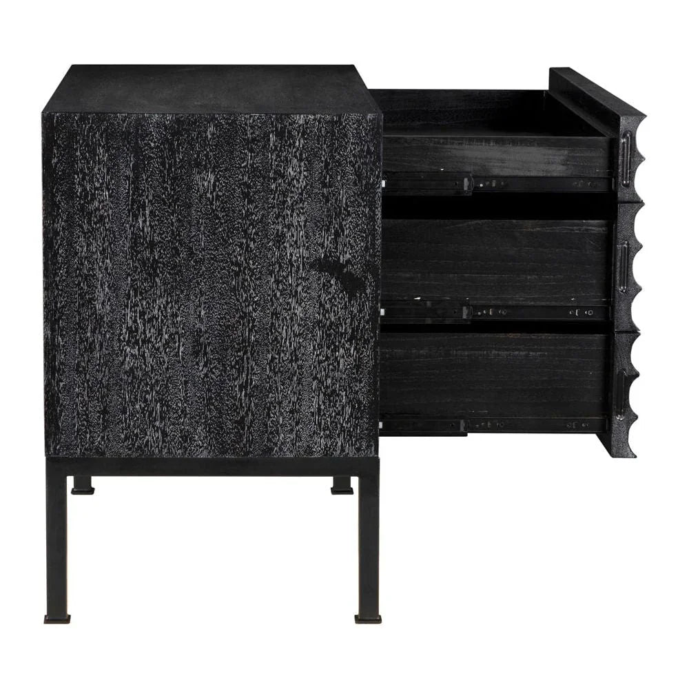 Arturo Wooden Rectangular Console Table - LOOMLAN - Noir - Console Tables