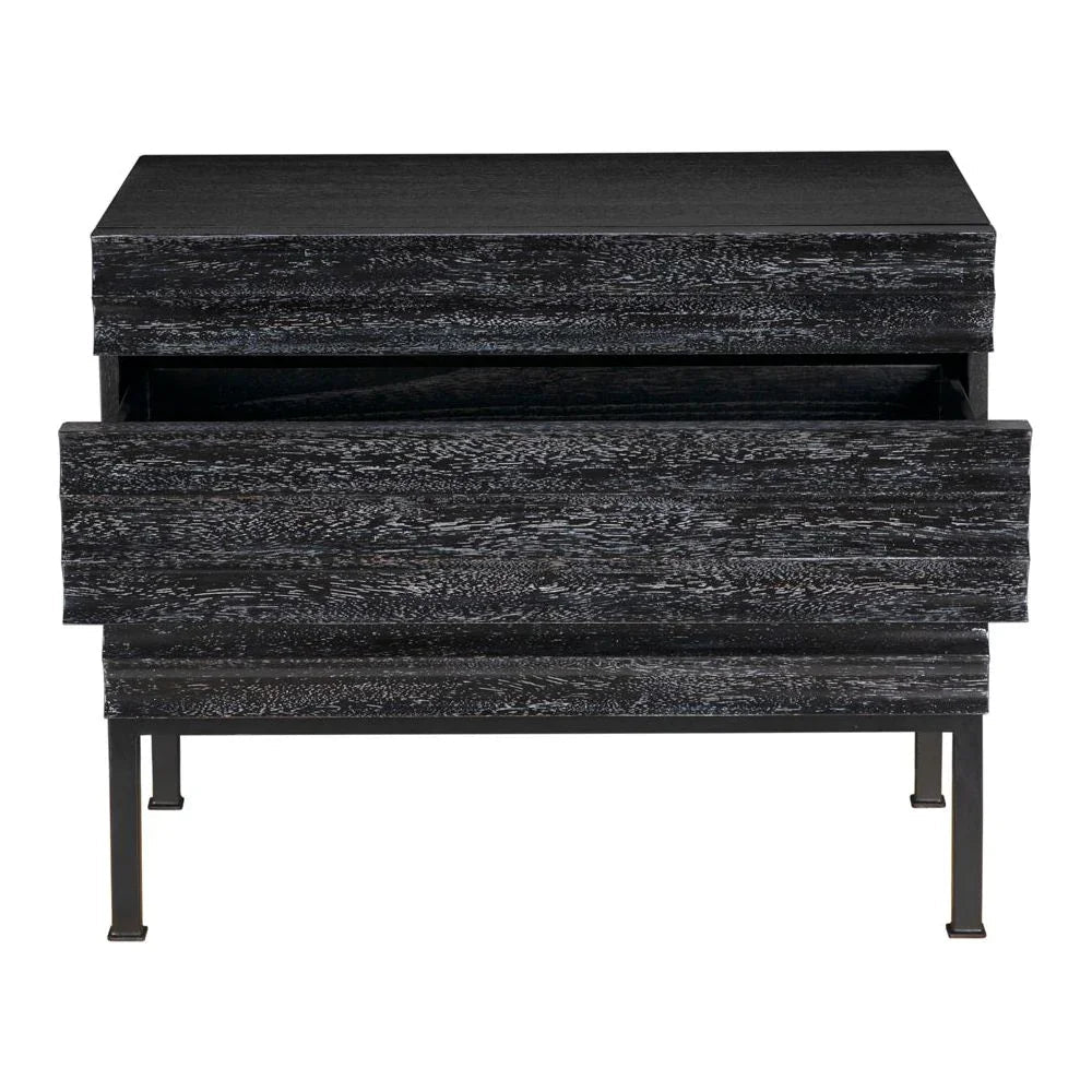Arturo Wooden Rectangular Console Table - LOOMLAN - Noir - Console Tables