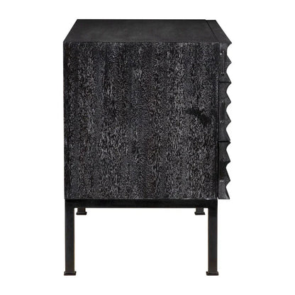 Arturo Wooden Rectangular Console Table - LOOMLAN - Noir - Console Tables