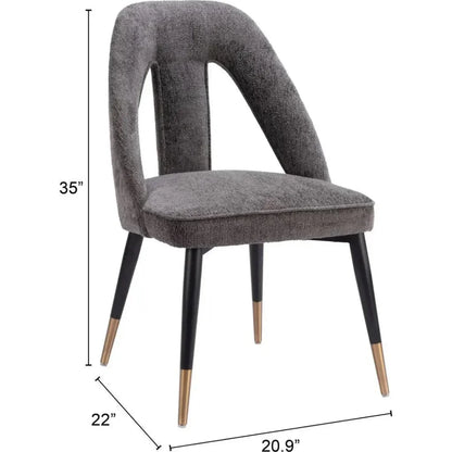 Artus Performance Fabric Armless Dining Chair - LOOMLAN - Zuo Modern - Dining Chairs