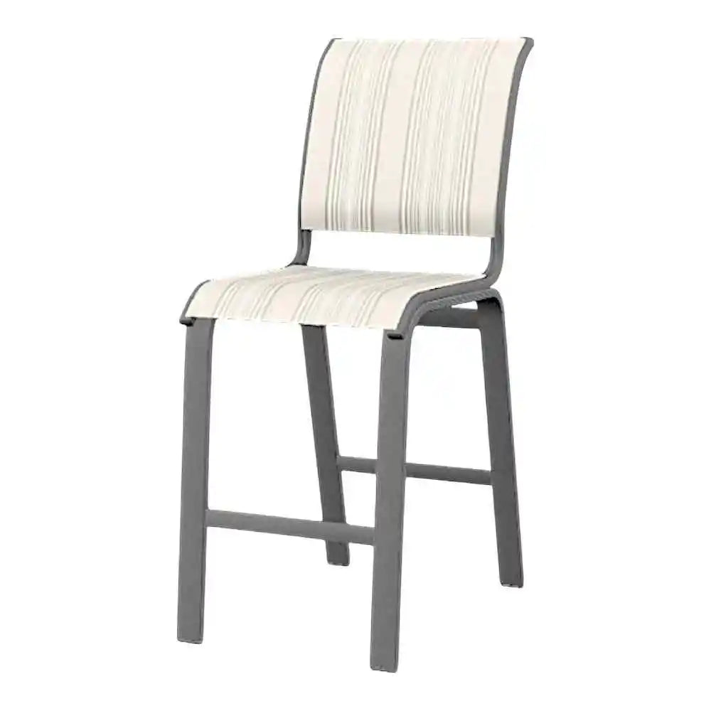 Aruba II Sling Balcony Height Armless Chair-Outdoor Accent Chairs-Telescope-LOOMLAN