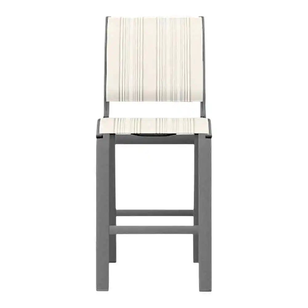 Aruba II Sling Balcony Height Armless Chair-Outdoor Accent Chairs-Telescope-LOOMLAN