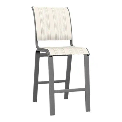 Aruba II Sling Balcony Height Armless Chair-Outdoor Accent Chairs-Telescope-LOOMLAN