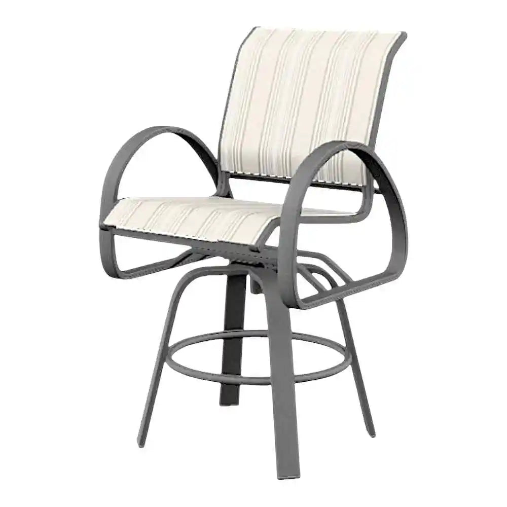 Aruba II Sling Dining Height Stacking Cafe Chair-Outdoor Accent Chairs-Telescope-LOOMLAN