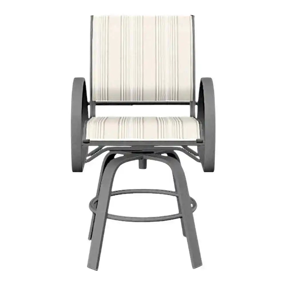 Aruba II Sling Dining Height Stacking Cafe Chair-Outdoor Accent Chairs-Telescope-LOOMLAN