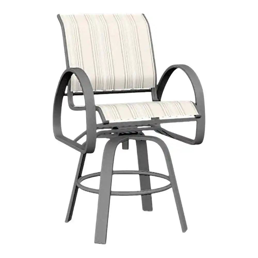 Aruba II Sling Dining Height Stacking Cafe Chair-Outdoor Accent Chairs-Telescope-LOOMLAN
