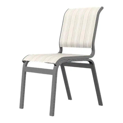 Aruba II Sling Dining Height Armless Chair-Outdoor Accent Chairs-Telescope-LOOMLAN