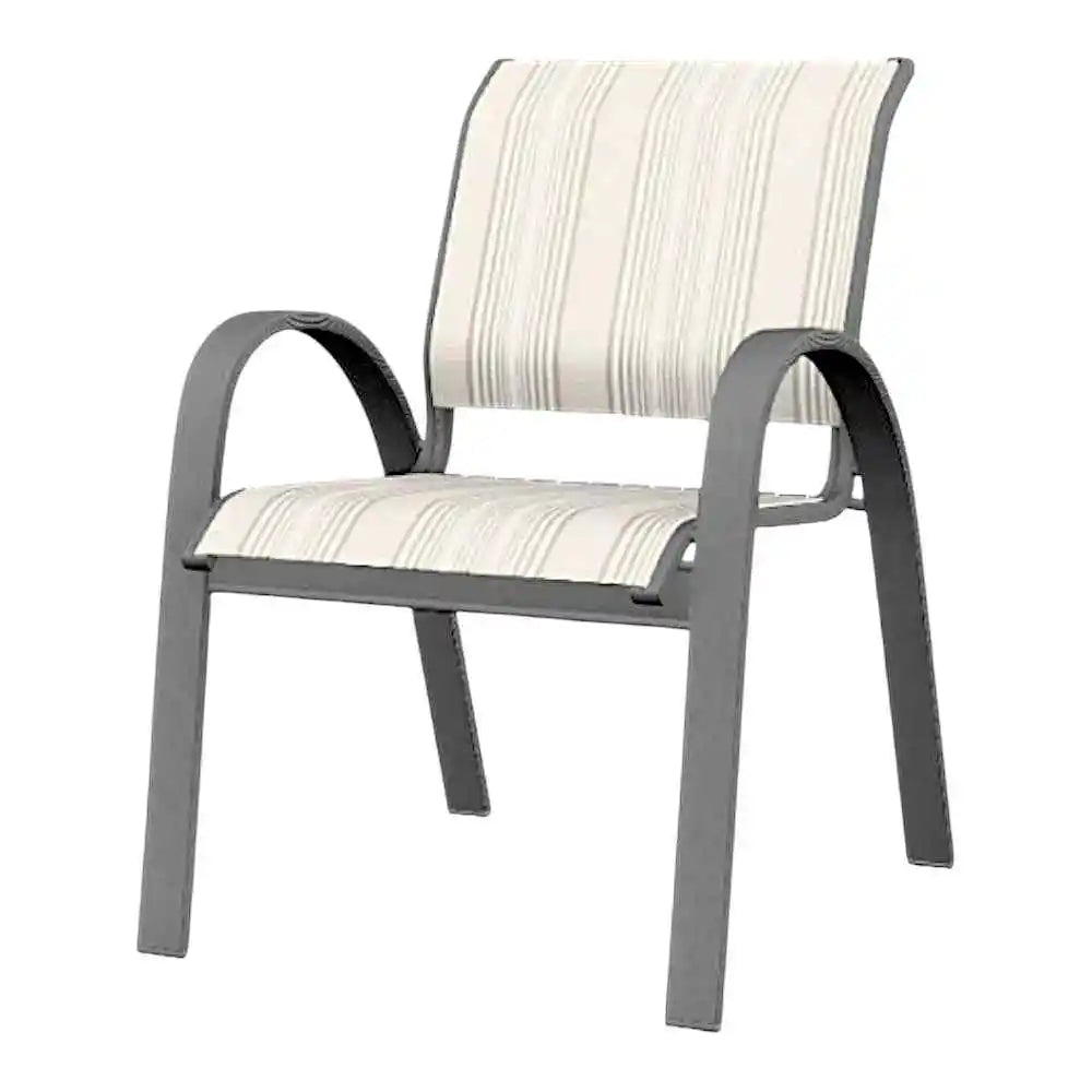 Aruba II Durable Sling Dining Stacking Cafe Chair-Outdoor Accent Chairs-Telescope-LOOMLAN