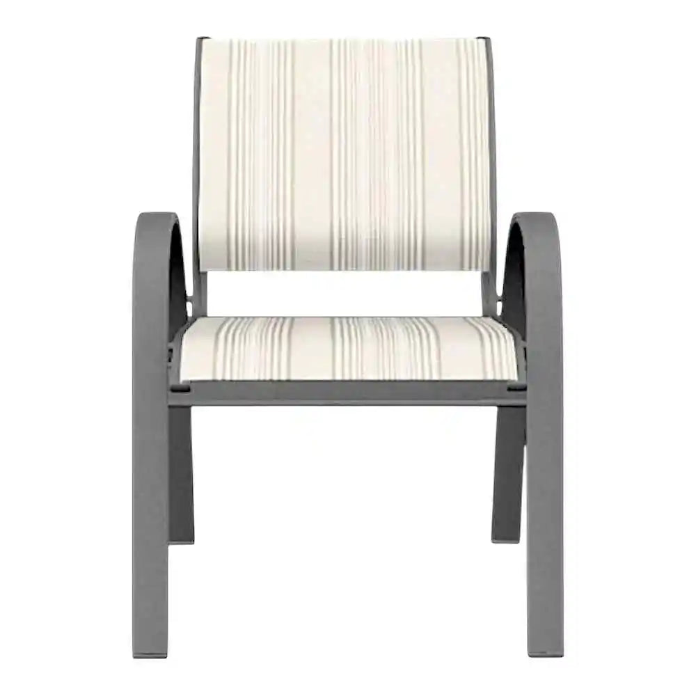 Aruba II Durable Sling Dining Stacking Cafe Chair-Outdoor Accent Chairs-Telescope-LOOMLAN