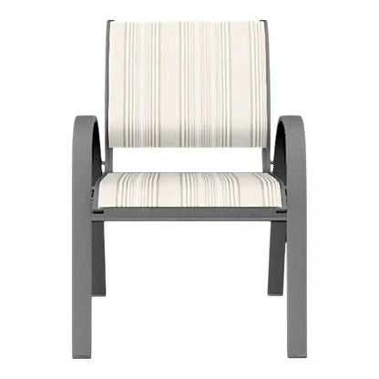 Aruba II Durable Sling Dining Stacking Cafe Chair-Outdoor Accent Chairs-Telescope-LOOMLAN