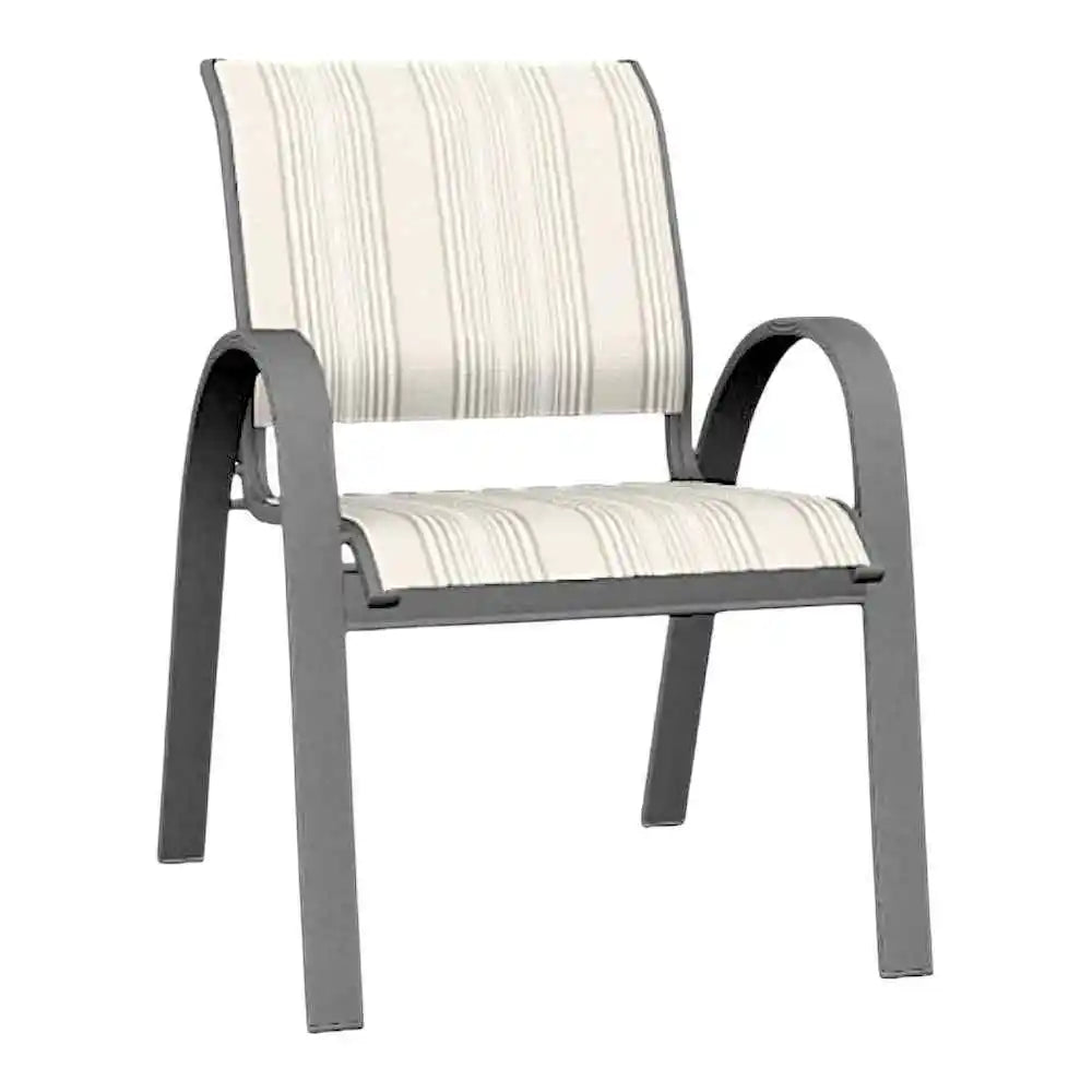 Aruba II Durable Sling Dining Stacking Cafe Chair-Outdoor Accent Chairs-Telescope-LOOMLAN