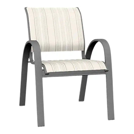 Aruba II Durable Sling Dining Stacking Cafe Chair-Outdoor Accent Chairs-Telescope-LOOMLAN