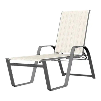 Aruba II Sling High Bed Lay-flat Stacking Chaise-Outdoor Chaises-Telescope-LOOMLAN