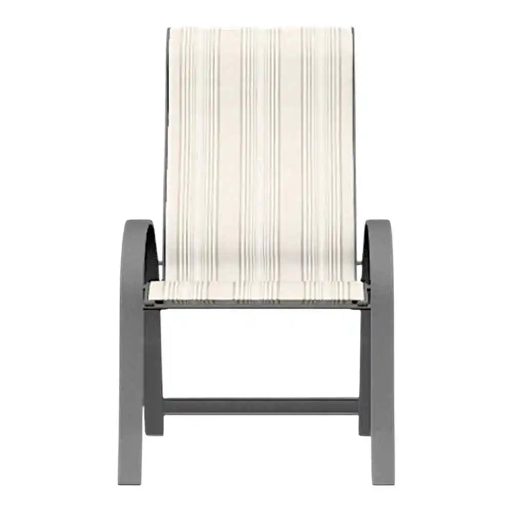 Aruba II Sling Supreme Stacking Arm Chair-Outdoor Accent Chairs-Telescope-LOOMLAN